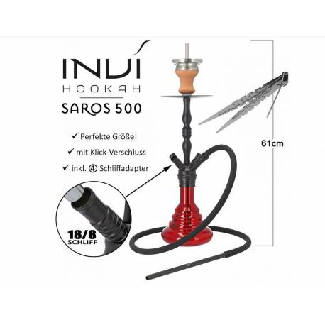 INVI Saros 500 Red Shiny (Inkl. Gratis Kohleanzünder)