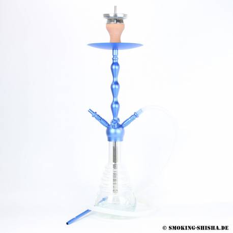 SKS Shisha 614 Neptun Blue Shaft Clear Shiny 4er